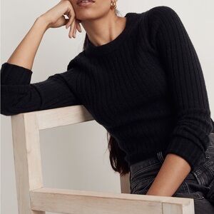 Madewell readfield pullover sweater true black